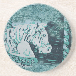 Posavasos Carousel Horse Aquamarine