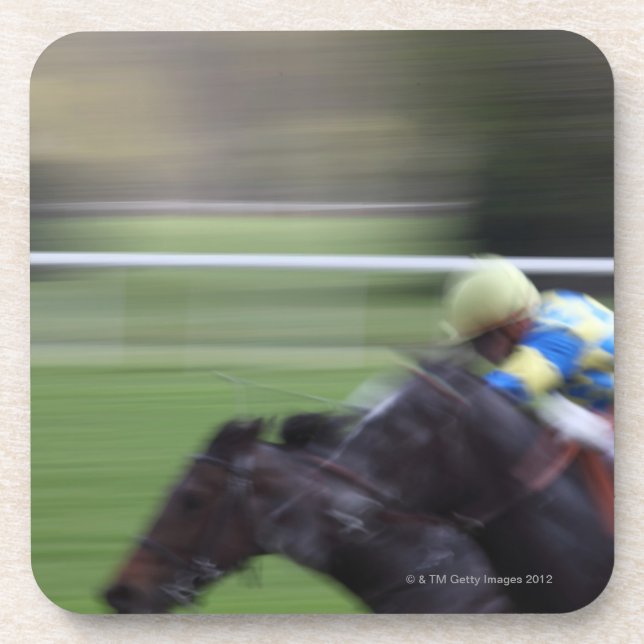 Posavasos carrera de caballos 3 (Frente)