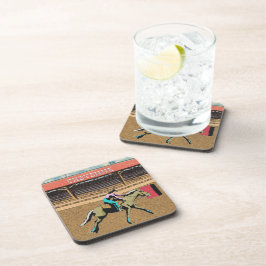 Posavasos Carreras de barril de Rodeo Cheyenne Occidental