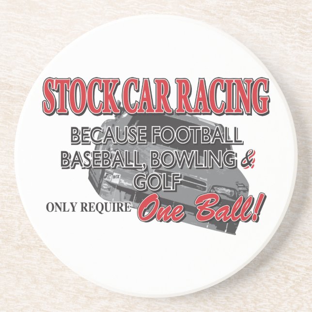 Posavasos Carreras de coches de bolsa (Frente)