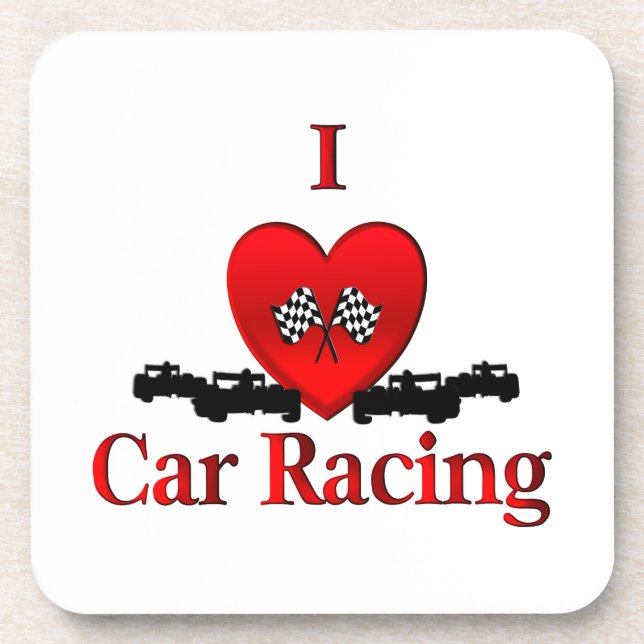 Posavasos Carreras del coche del corazón (Frente)