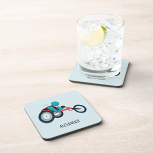 Posavasos Carreras en silla de ruedas