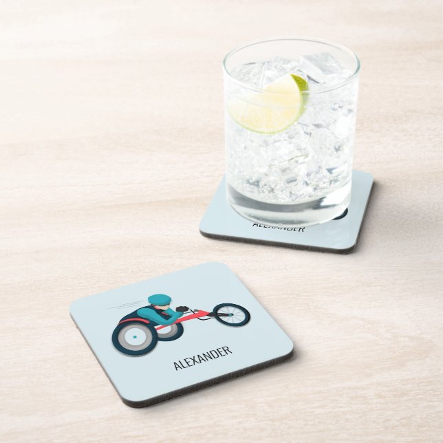 Posavasos Carreras en silla de ruedas (Lado Derecho)