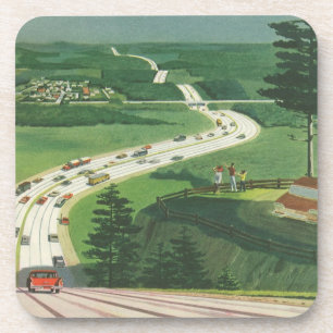 Posavasos Carreteras escénicas americanas antiguas, viaje po
