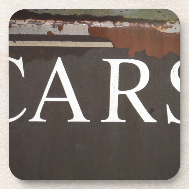 Posavasos CARS Camión de remolque Rótulo de coches de época (Frente)