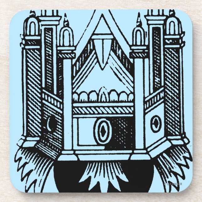 Posavasos Carta de tarot: El as de tazas (Frente)