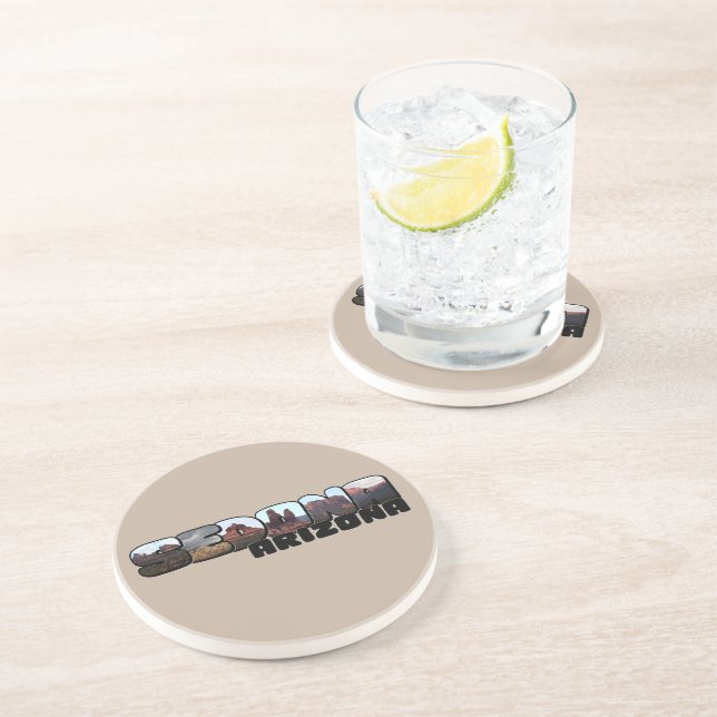 Posavasos Carta grande de Sedona Arizona - Vista de montaña (Lado)