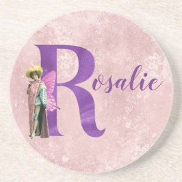 Posavasos Carta ilustrada de Campy Purple Shimmer R