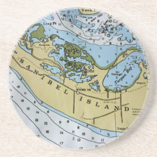 Posavasos Carta náutica Sanibel