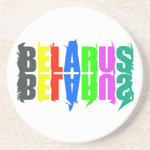 Posavasos Cartas felices coloridas de Bielorrusia