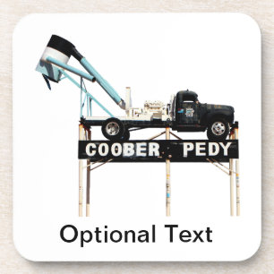 Posavasos Cartel de bienvenida de Coober Pedy Opal Mining Tr