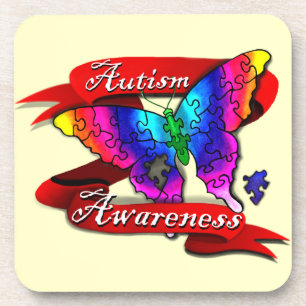 Posavasos Cartel de sensibilización sobre el autismo