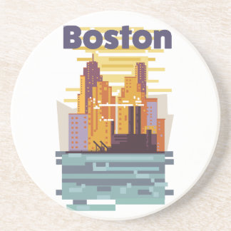 Posavasos Cartel de viaje de Boston