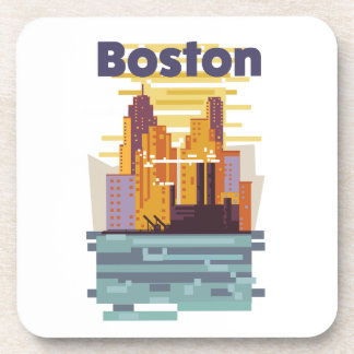Posavasos Cartel de viaje de Boston