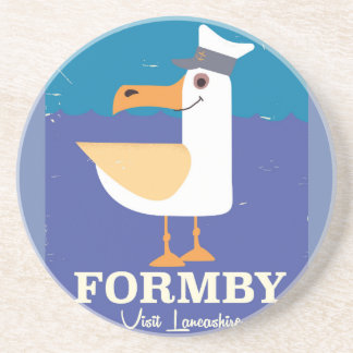 Posavasos Cartel de viaje de la gaviota Fomby Lancashire