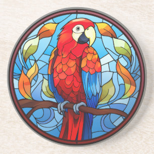 Posavasos Cartucho de vidrio templado Macaw Parrot Bird