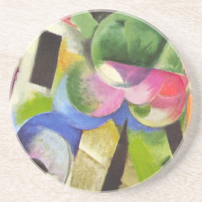 Posavasos Casa con árboles de Franz Marc, Bella Artes de la  (Frente)