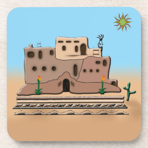 Posavasos Casa de arcilla