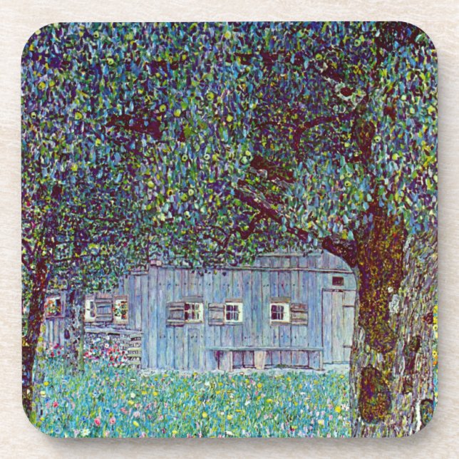 Posavasos Casa de campo en la Alta Austria, por Gustav Klimt (Frente)