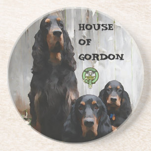 Posavasos CASA DE GORDON, Gordon Setter Sandstone Coaster