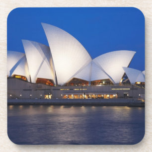 Posavasos Casa de la Ópera de Sydney de Noche, Sydney, Nueva