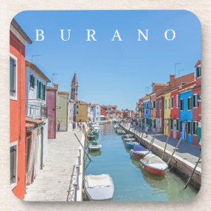 Posavasos Casas colindantes al canal de Burano vistas a las