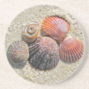 Posavasos Casas de mar en la montaña rusa de la playa