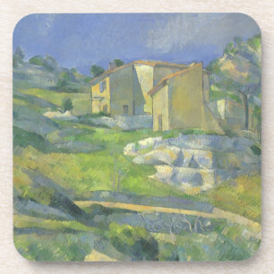 Posavasos Casas en Provenza de Paul Cezanne, arte vintage