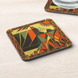 Posavasos Casas únicas de estilo Art Déco
