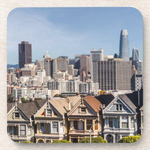 Posavasos Casas victorianas pintadas en San Francisco