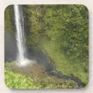 Posavasos Cascada Akaka, costa de Hamakua, isla de Hawaii,