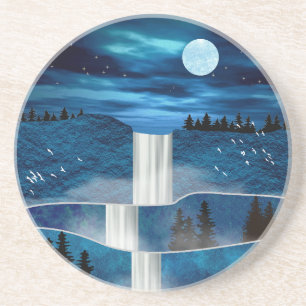 Posavasos Cascada azul