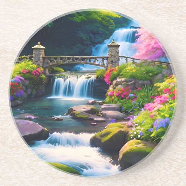 Posavasos Cascada de primavera 1 (Frente)