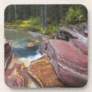 Posavasos Cascada Deadwood en Reynolds Creek en otoño en