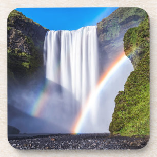 Posavasos Cascada y arco iris