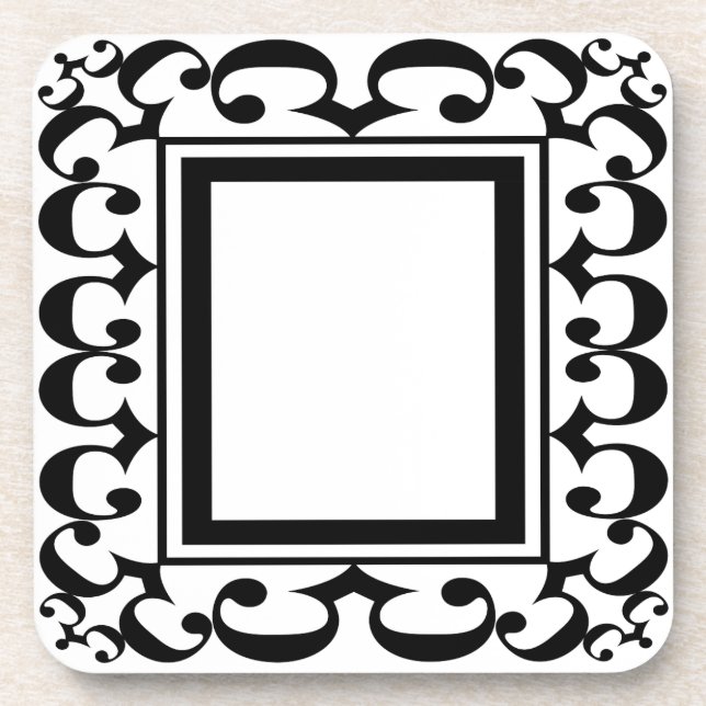 Posavasos Cáscaras blancas y negras (Frente)