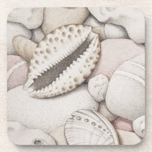 Posavasos Cáscaras del Cowrie y del olmo y prácticos de