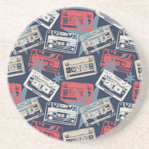 Posavasos Casetes antiguos de música vintage impecables