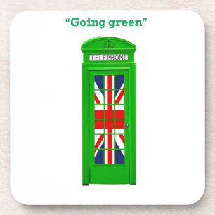 Posavasos Casilla telefónica de Londres "en verde"