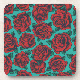 Posavasos Casos de las rosas rojas (conjunto de 6)