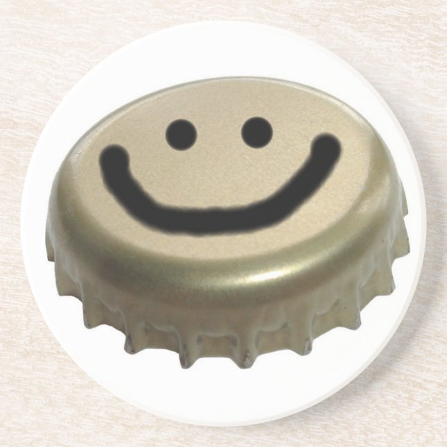 Posavasos Casquillo de la botella de cerveza de la cara (Frente)