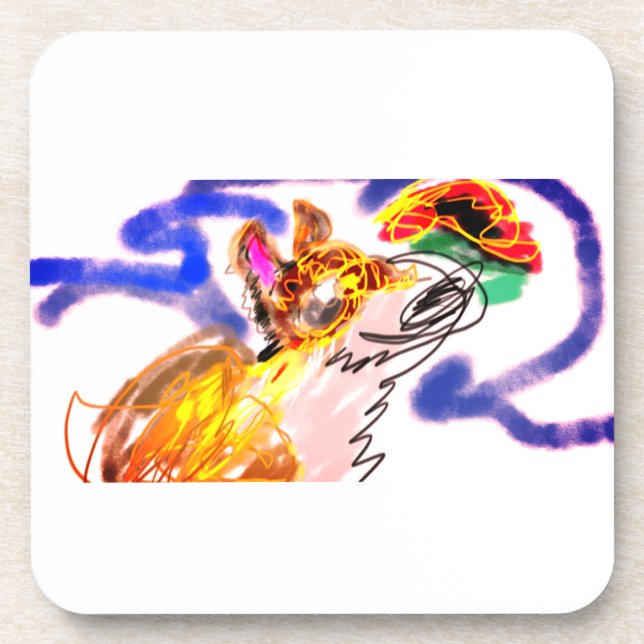 Posavasos Casta del lobo en otoño (Frente)