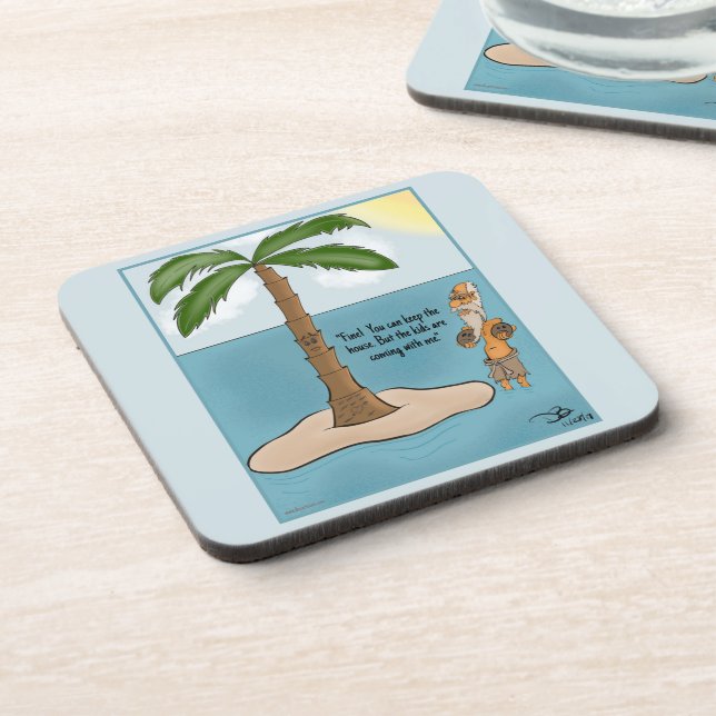 Posavasos Castaway Bebida Coaster (Lado Izquierdo)