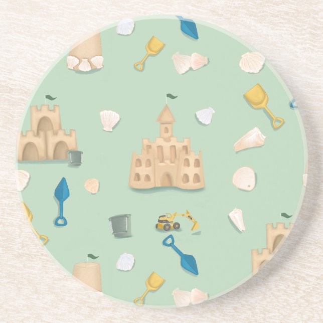 Posavasos Castillo de arena de la playa Costa de la concha (Frente)