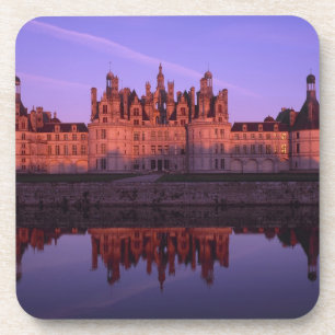 Posavasos Castillo de Chambord al atardecer, Valle del Loira