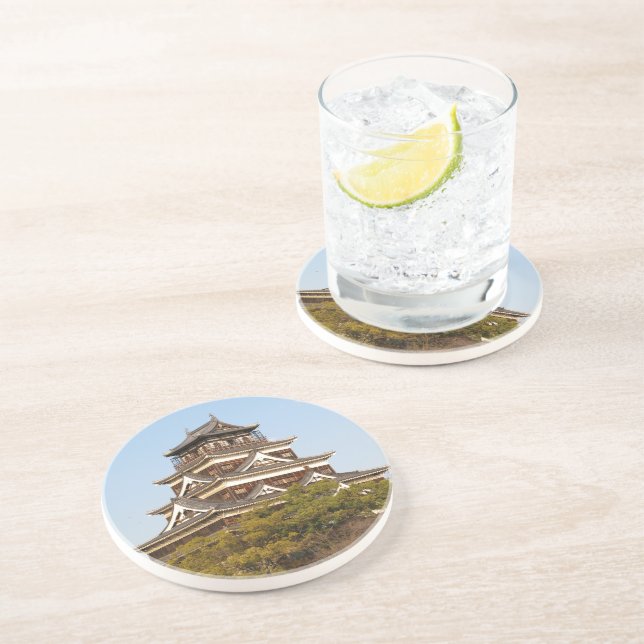 Posavasos Castillo de Hiroshima 広 島 城, Hiroshima, Japón (Lado)