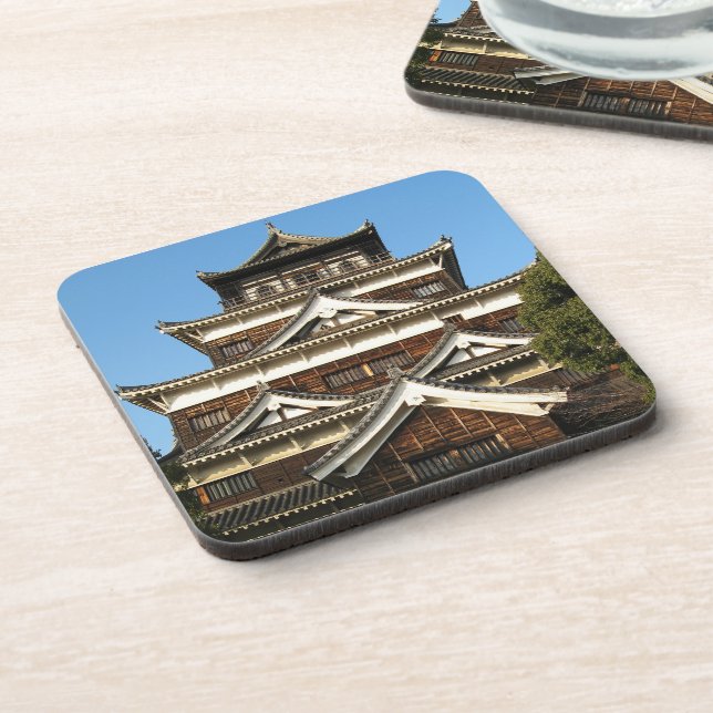 Posavasos Castillo de Hiroshima 広 島 城, Hiroshima, Japón (Lado Izquierdo)