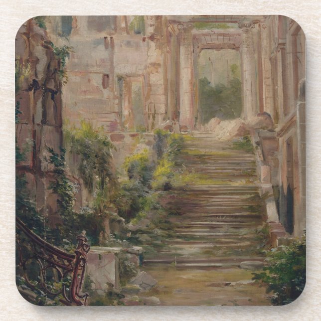 Posavasos Castillo de Saint-Cloud Ruins Stairs (Frente)