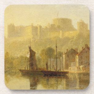 Posavasos Castillo de Windsor del Thames (aceite en cartón