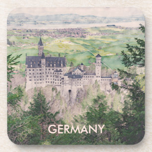 Posavasos Castillo retro Neuschwanstein en Alemania